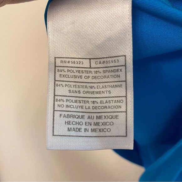 Nike pro v neck aqua blue compression fitted tech athletic performance T-shirt L - Picture 11 of 11